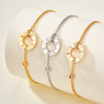[⭐Hevara Jewelry]LOVE BRACELET 2 DIAMOND