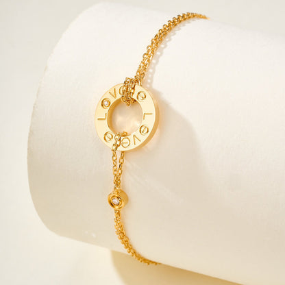 [⭐Hevara Jewelry]LOVE BRACELET 2 DIAMOND
