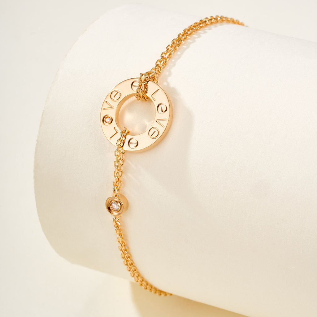[⭐Hevara Jewelry]LOVE BRACELET 2 DIAMOND
