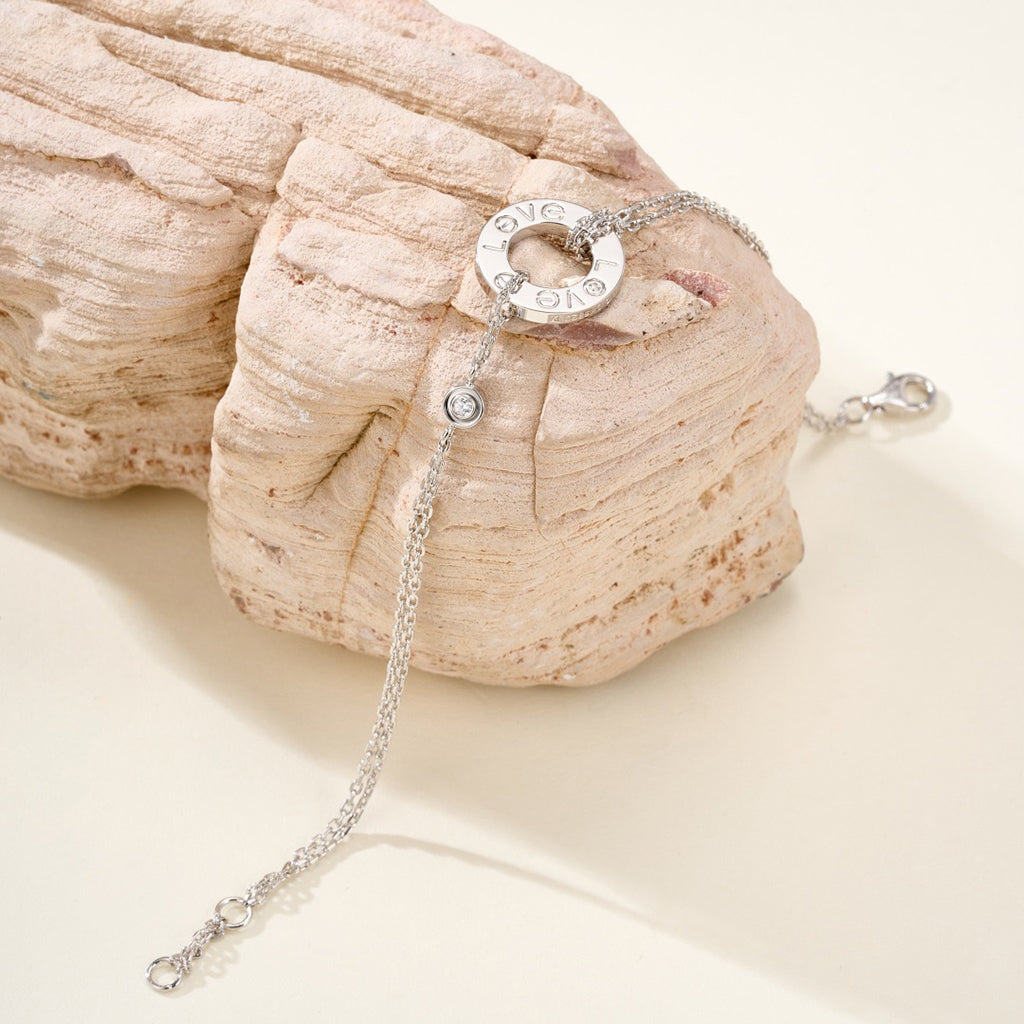 [⭐Hevara Jewelry]LOVE BRACELET 2 DIAMOND