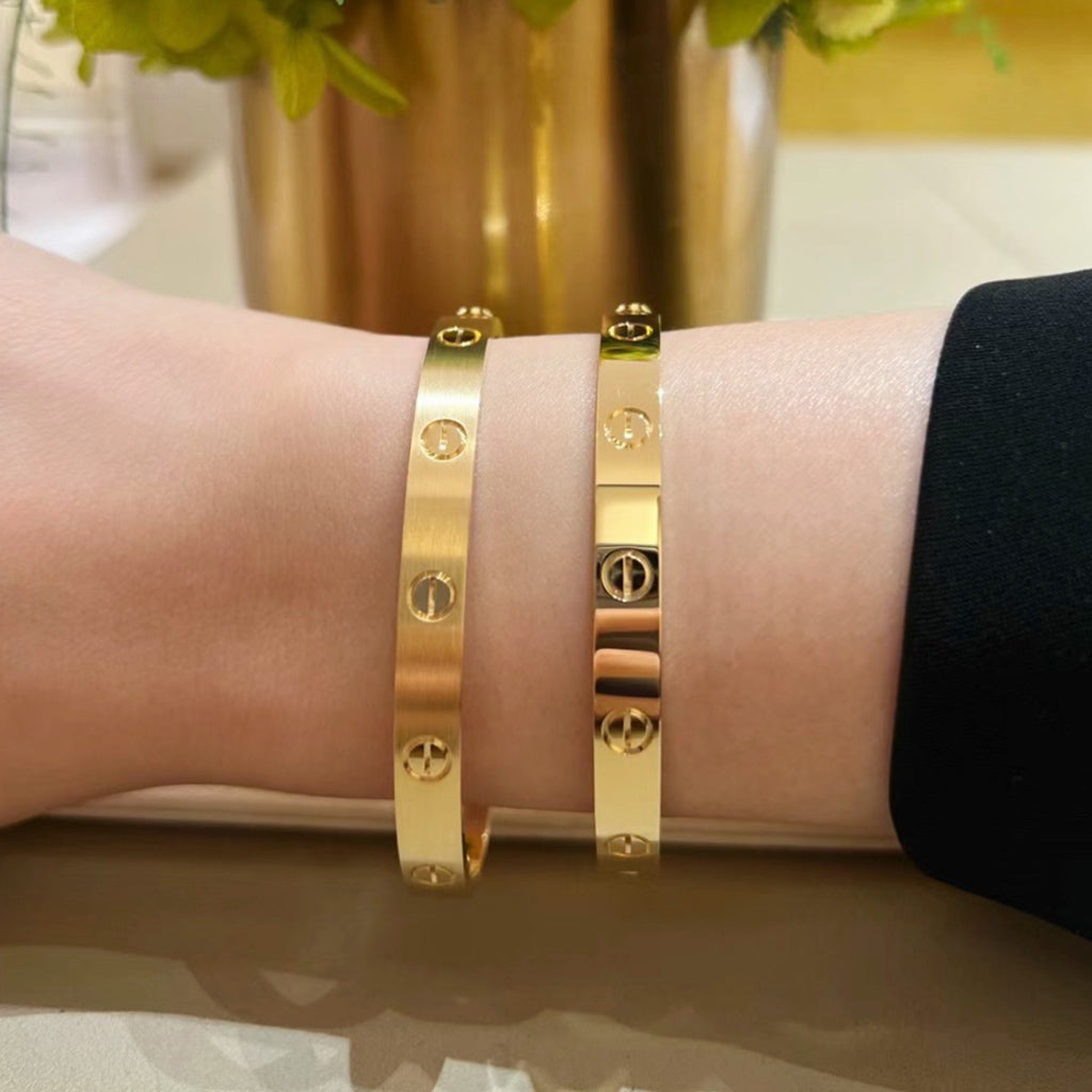 [⭐Hevara Jewelry]LOVE BRACELET 6.1MM BRUSHED