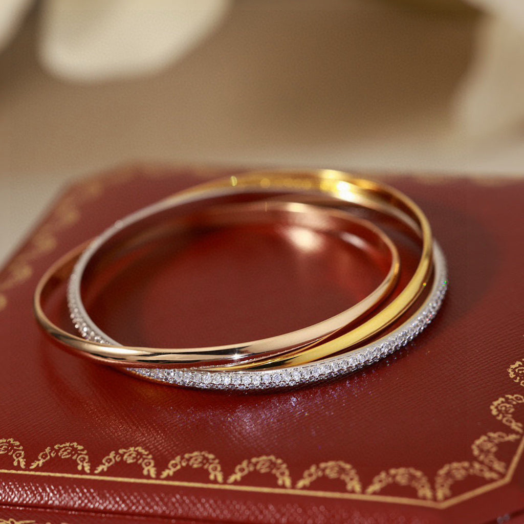 [⭐Hevara Jewelry]TRINITY 2.8MM SMALL BRACELET