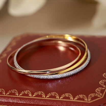 [⭐Hevara Jewelry]TRINITY 2.8MM SMALL BRACELET