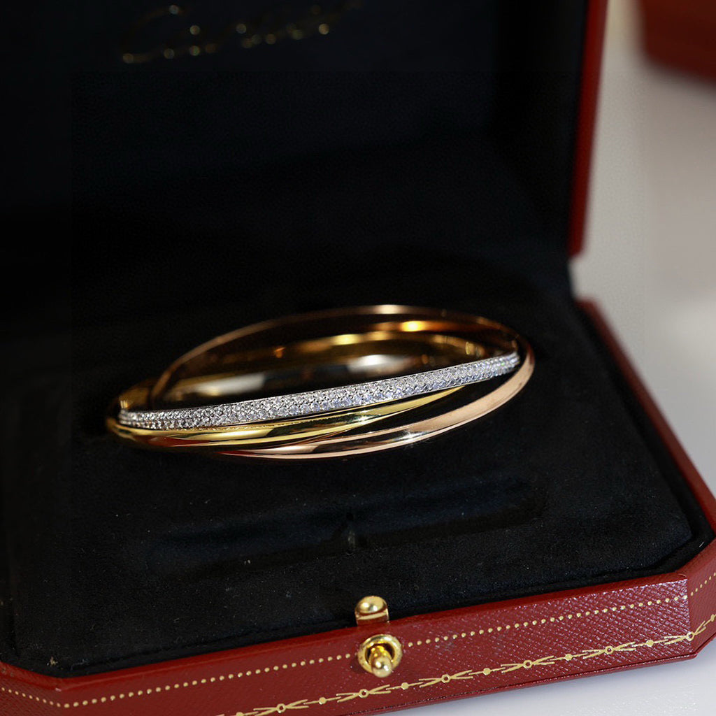 [⭐Hevara Jewelry]TRINITY 2.8MM SMALL BRACELET