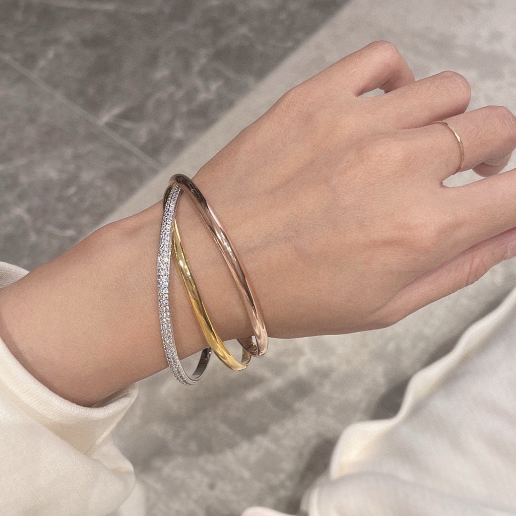 [⭐Hevara Jewelry]TRINITY 2.8MM SMALL BRACELET