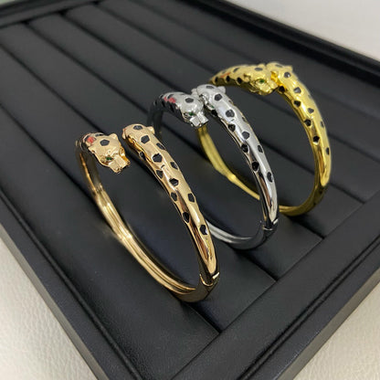 [⭐Hevara Jewelry]PANTHERE DOUBLE HEADED OPEN BRACELET