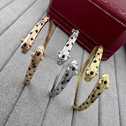 [⭐Hevara Jewelry]PANTHERE DOUBLE HEADED OPEN BRACELET