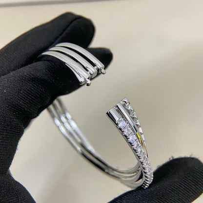 [⭐Hevara Jewelry]ETINCELLE HALF-PAVED DIAMOND BRACELET