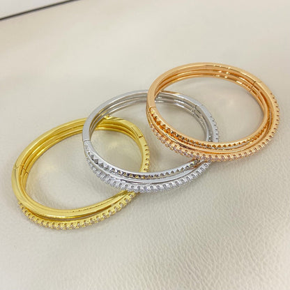 [⭐Hevara Jewelry]ETINCELLE HALF-PAVED DIAMOND BRACELET