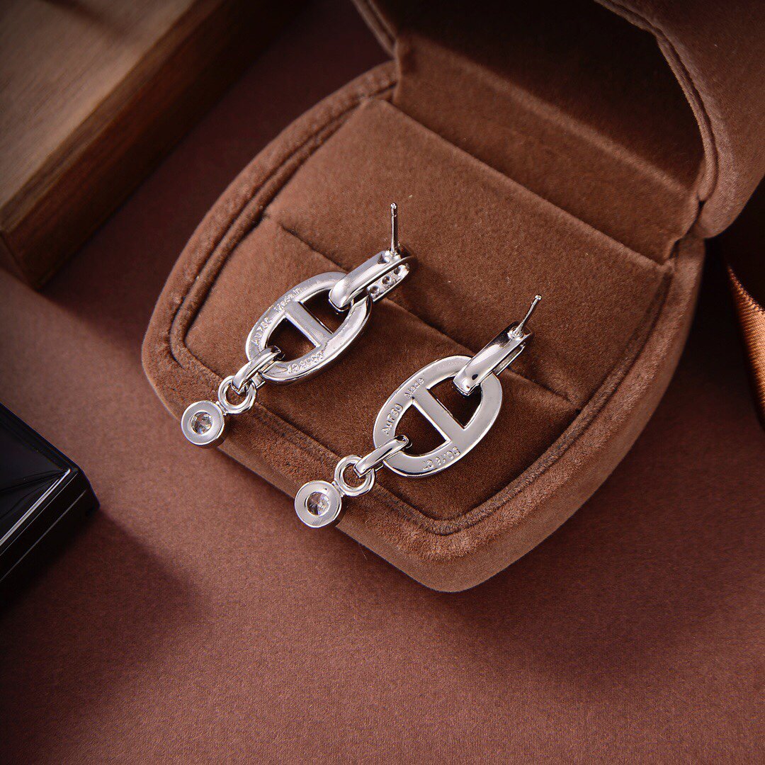 [⭐Hevara Jewelry]HM CHAINE DIAMOND EARRINGS