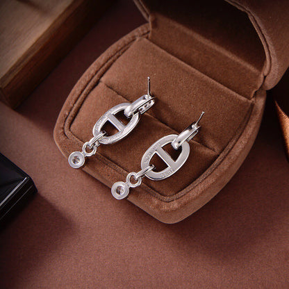 [⭐Hevara Jewelry]HM CHAINE DIAMOND EARRINGS