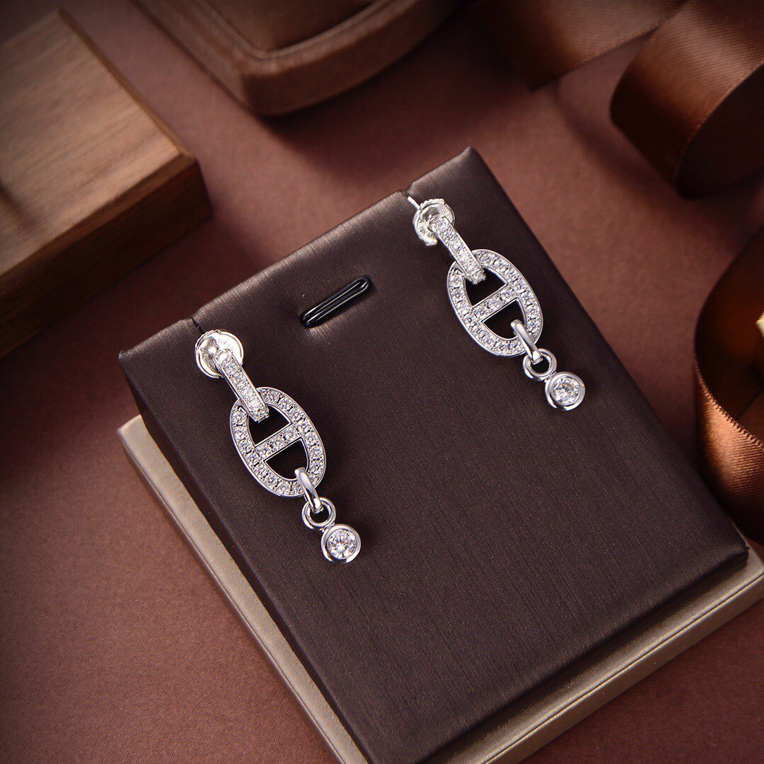 [⭐Hevara Jewelry]HM CHAINE DIAMOND EARRINGS