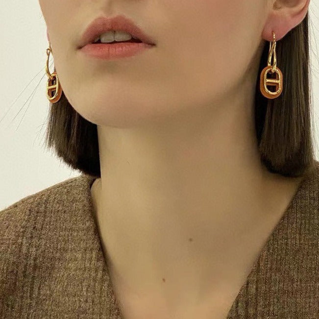 [⭐Hevara Jewelry]HM O'MAILLON GOLD EARRINGS