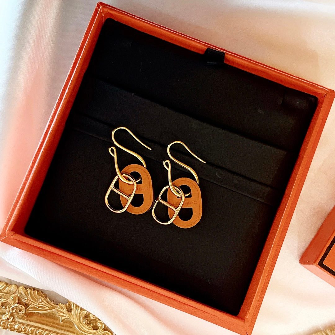 [⭐Hevara Jewelry]HM O'MAILLON GOLD EARRINGS