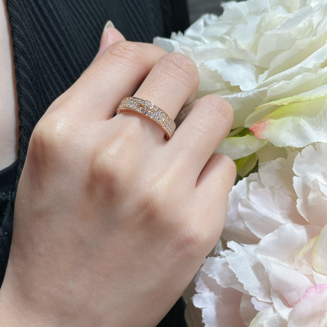 [⭐Hevara Jewelry]KELLY PINK GOLD DIAMOND RING