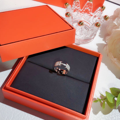 [⭐Hevara Jewelry]H RING FULL DIAMOND