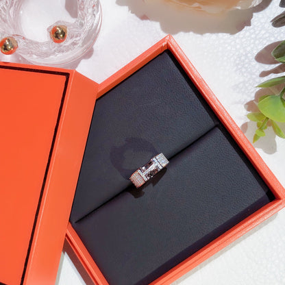 [⭐Hevara Jewelry]H RING FULL DIAMOND