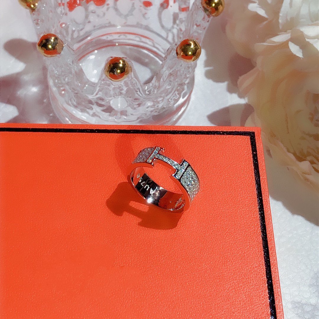 [⭐Hevara Jewelry]H RING FULL DIAMOND