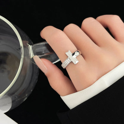 [Hevara Jewelry]T WIDE DIAMOND RING