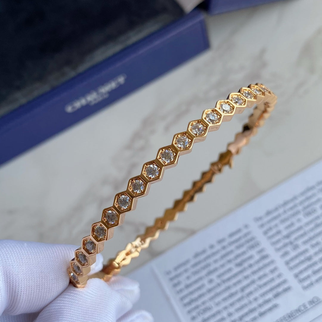 [⭐Hevara Jewelry]BEE LOVE GOLD BRACELET FULL DIAMOND