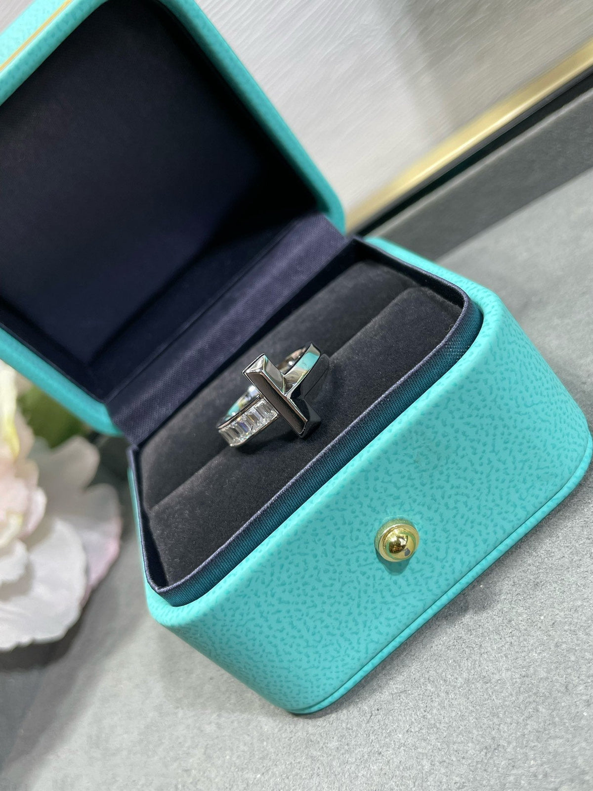 [Hevara Jewelry]T1 WIDE 4.5MM DIAMOND RING