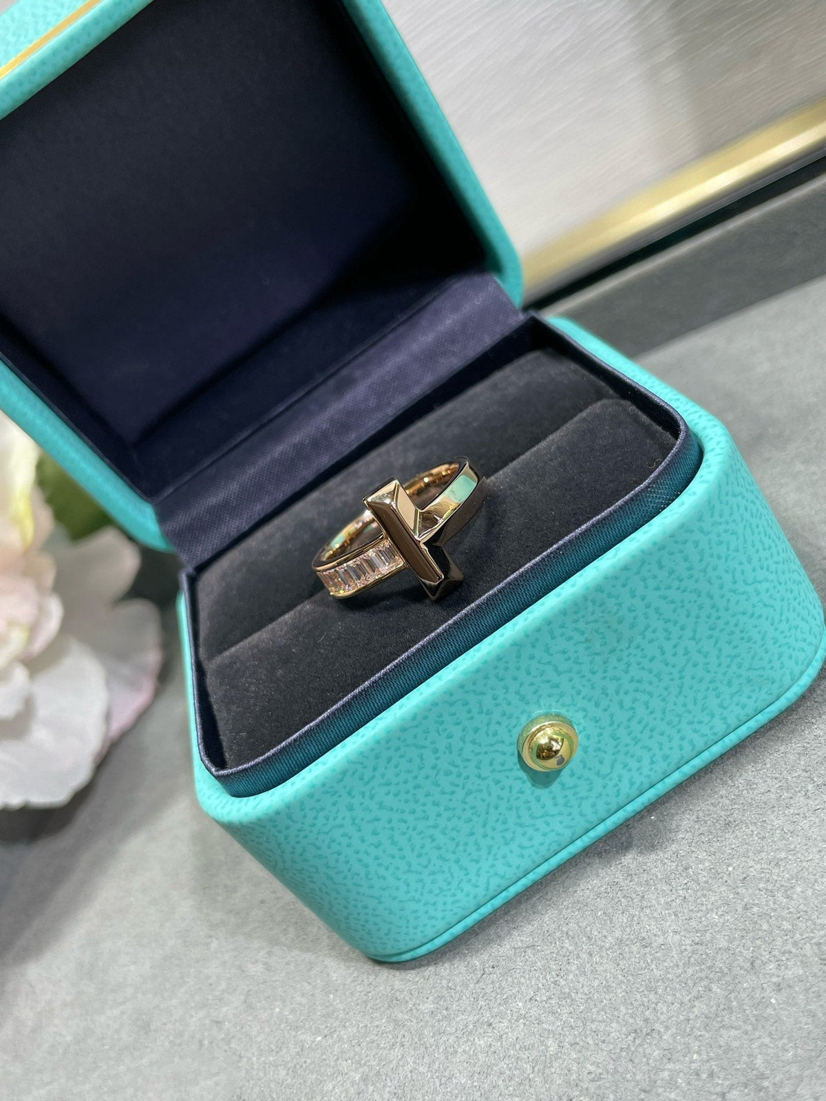 [Hevara Jewelry]T1 WIDE 4.5MM DIAMOND RING