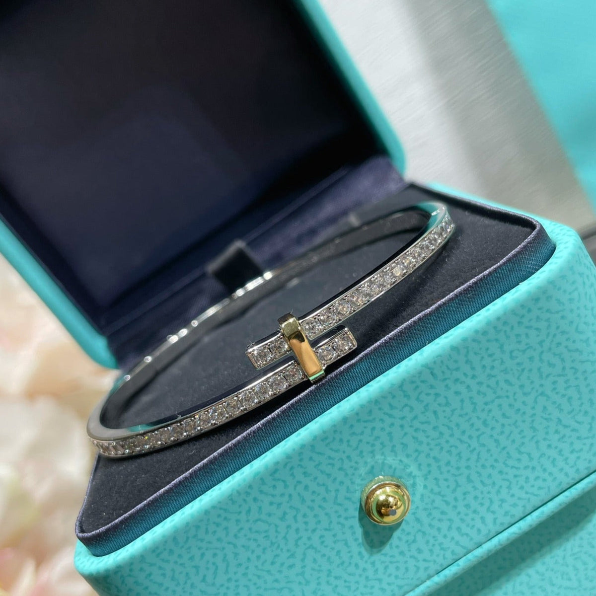 [Hevara Jewelry]EDGE DIAMOND GOLD SILVER BRACELET