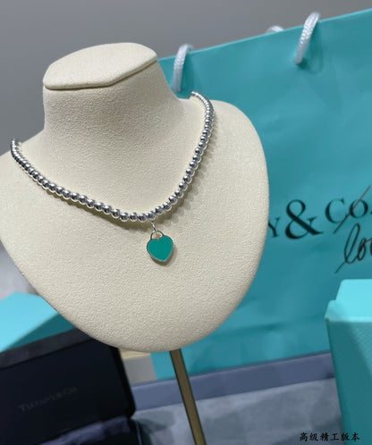 [Hevara Jewelry]RETURN TO TIF SILVER BEAD NECKLACE