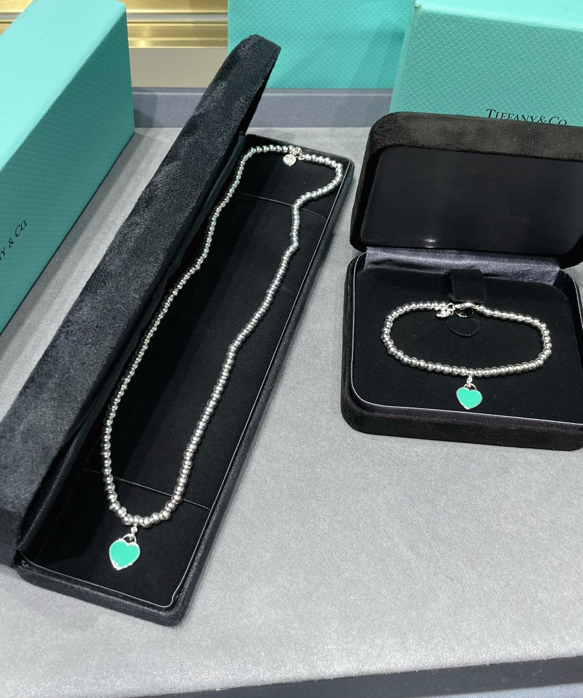 [Hevara Jewelry]RETURN TO TIF SILVER BEAD NECKLACE