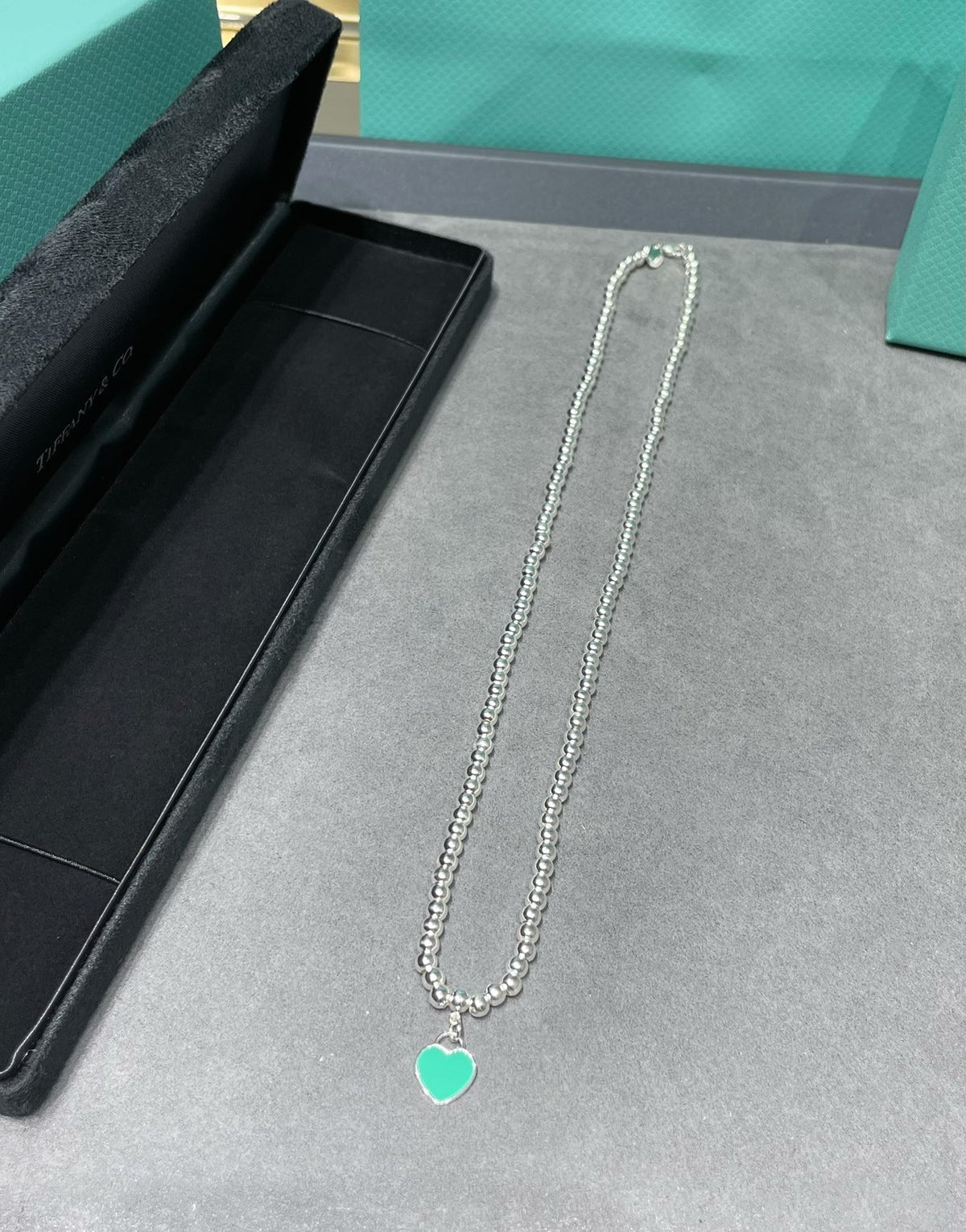 [Hevara Jewelry]RETURN TO TIF SILVER BEAD NECKLACE