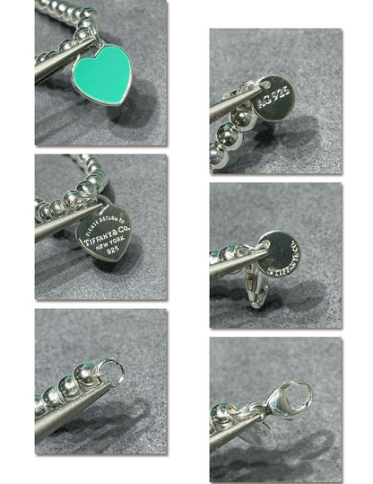 [Hevara Jewelry]RETURN TO TIF SILVER BEAD NECKLACE