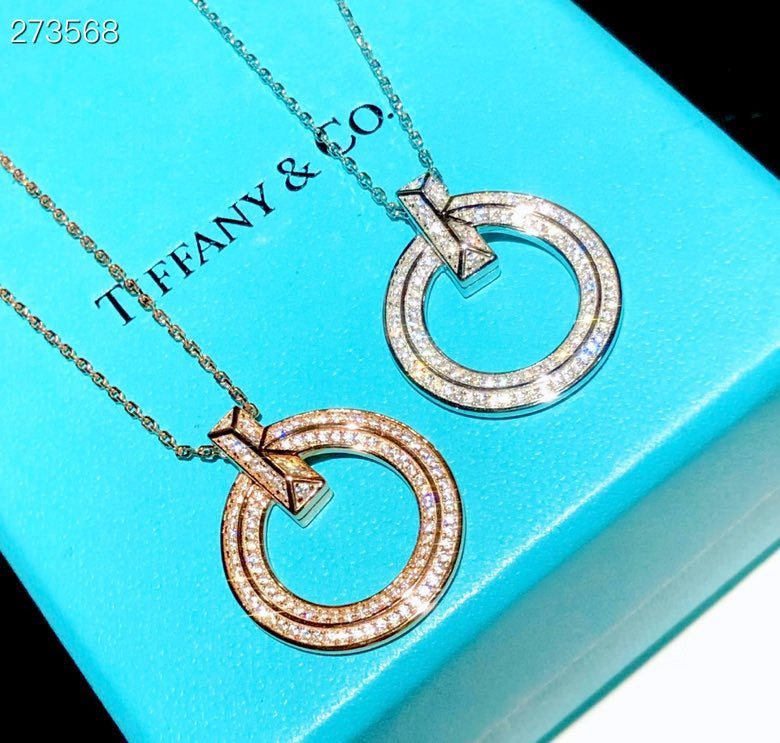[Hevara Jewelry]T1 CIRCLE DIAMOND PAVED MEDIUM NECKLACE