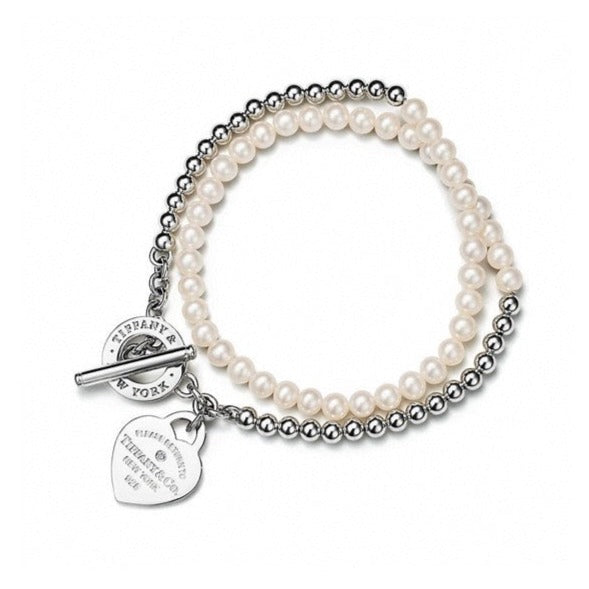 [Hevara Jewelry]RETURN TO TIF HEART TAF BEAD PEARL BRACELET