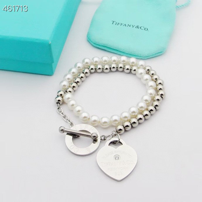 [Hevara Jewelry]RETURN TO TIF HEART TAF BEAD PEARL BRACELET