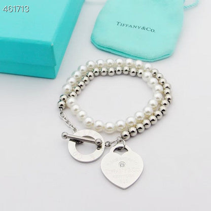 [Hevara Jewelry]RETURN TO TIF HEART TAF BEAD PEARL BRACELET