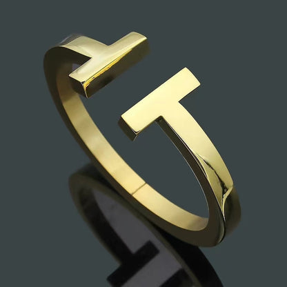 [Hevara Jewelry]T SQUARE OPEN BRACELET