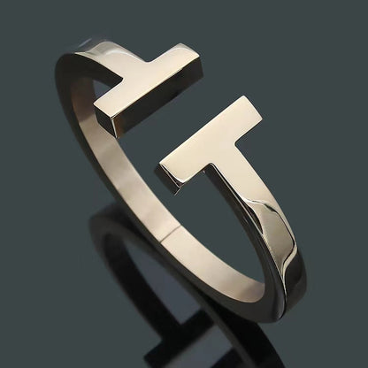 [Hevara Jewelry]T SQUARE OPEN BRACELET