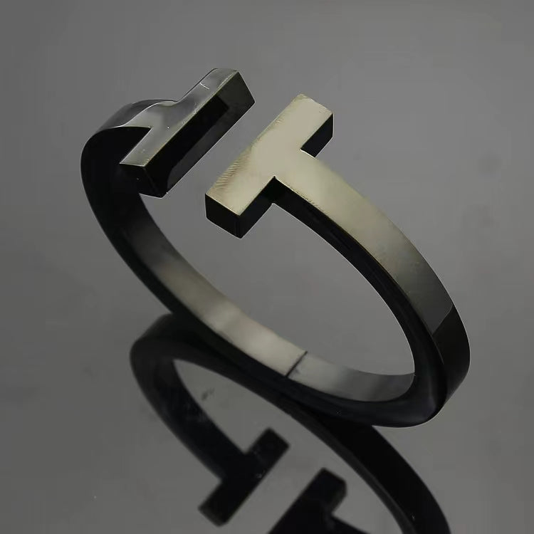 [Hevara Jewelry]T SQUARE OPEN BRACELET