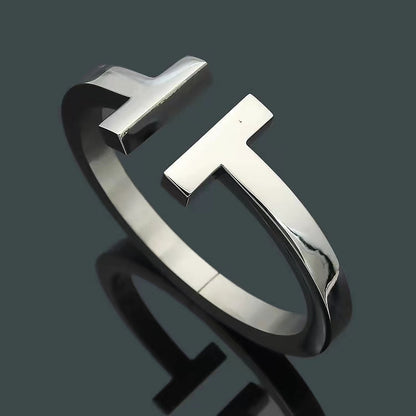 [Hevara Jewelry]T SQUARE OPEN BRACELET