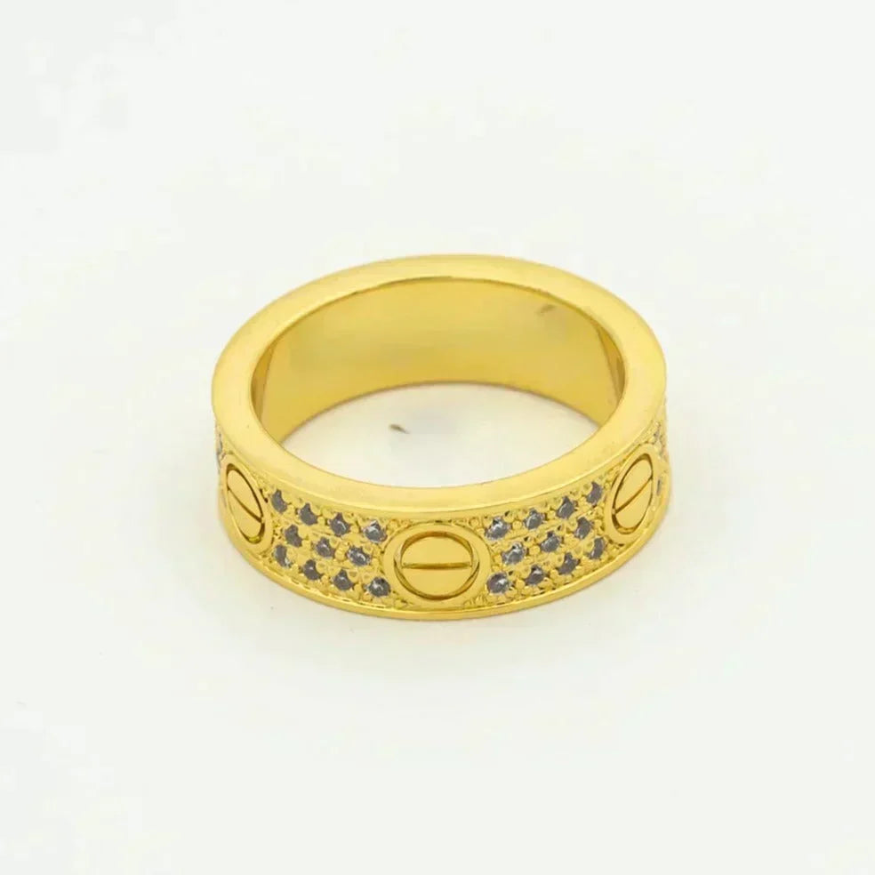 [⭐Hevara Jewelry]LOVE RING 5.5MM DIAMONDS PAVED