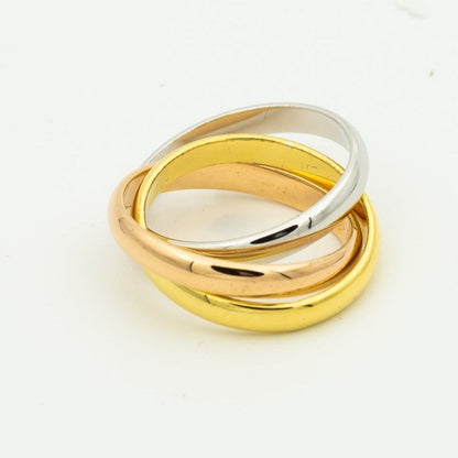 [⭐Hevara Jewelry Jewelry]TRINITY RING GOLD PINK GOLD SILVER