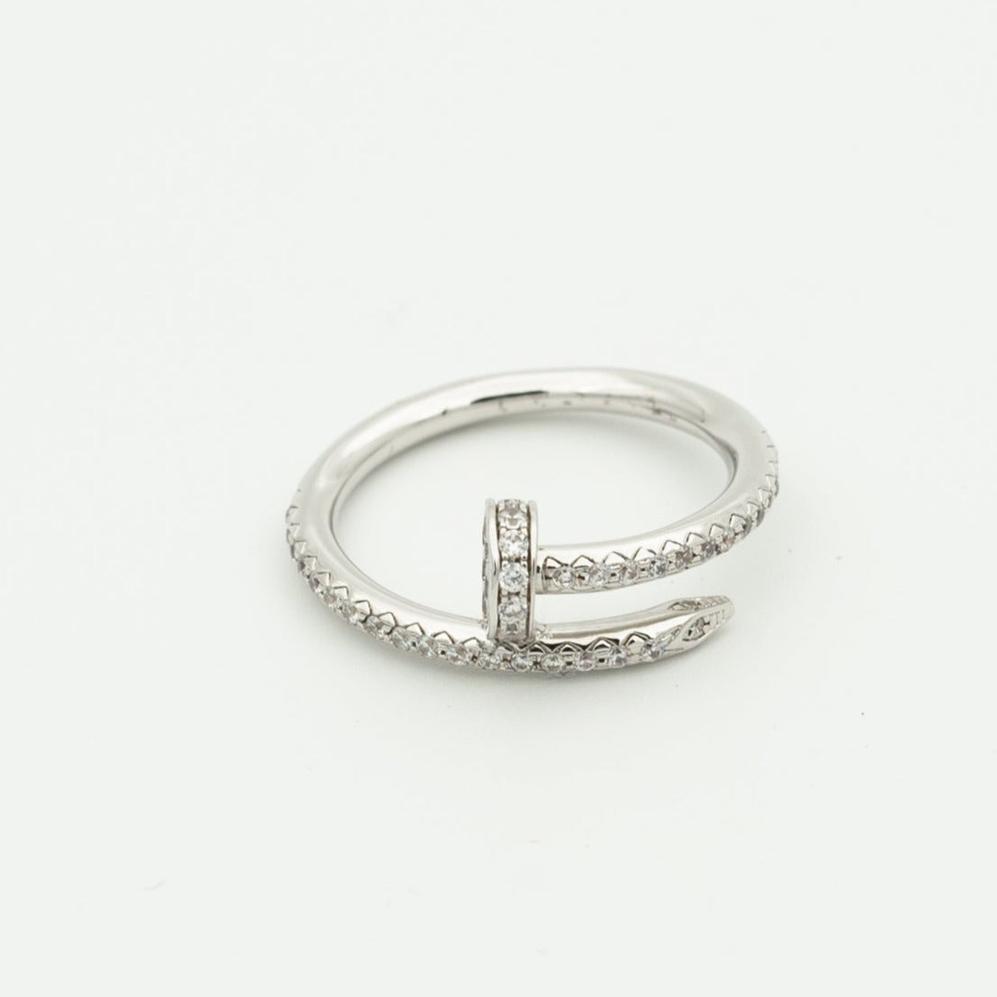 [⭐Hevara Jewelry]JUSTE RING 1.8MM SILVER DIAMONDS