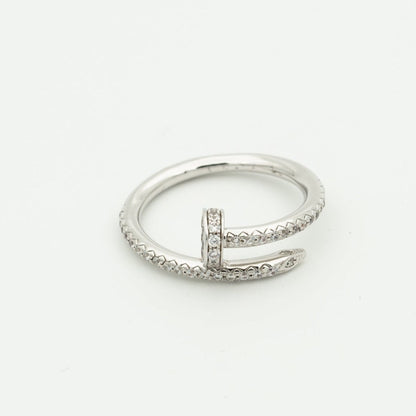 [⭐Hevara Jewelry]JUSTE RING 1.8MM SILVER DIAMONDS