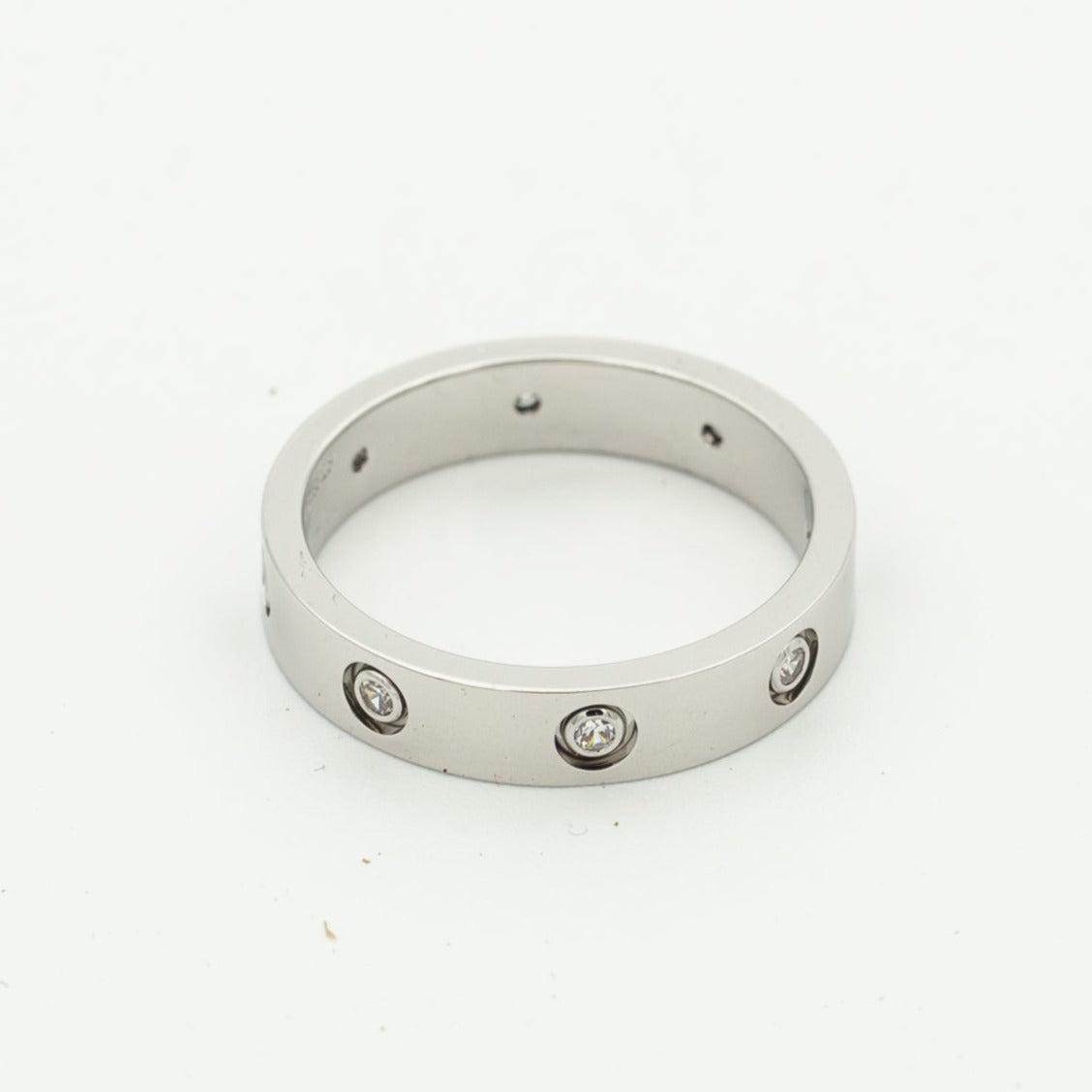 [⭐Hevara Jewelry]LOVE RING 3.6MM 8 DIAMONDS