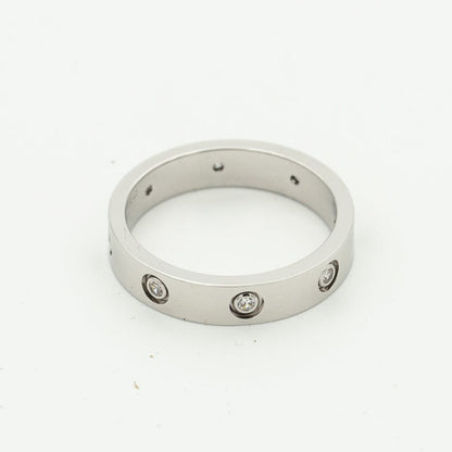 [⭐Hevara Jewelry]LOVE RING 3.6MM 8 DIAMONDS