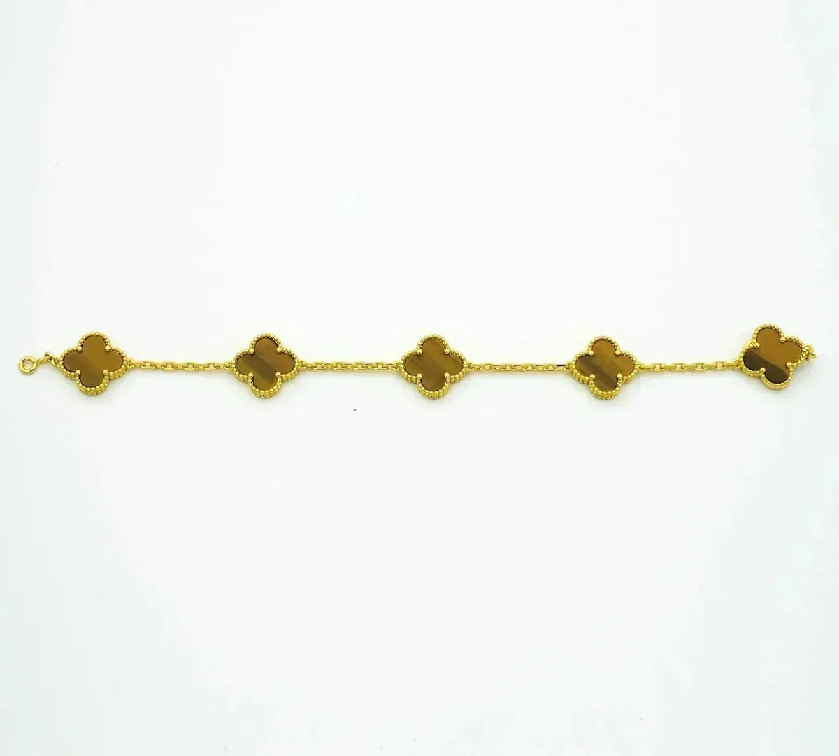[⭐Hevara Jewelry] CLOVER 5 MOTIFS TIGER EYE BRACELET COLLECTION