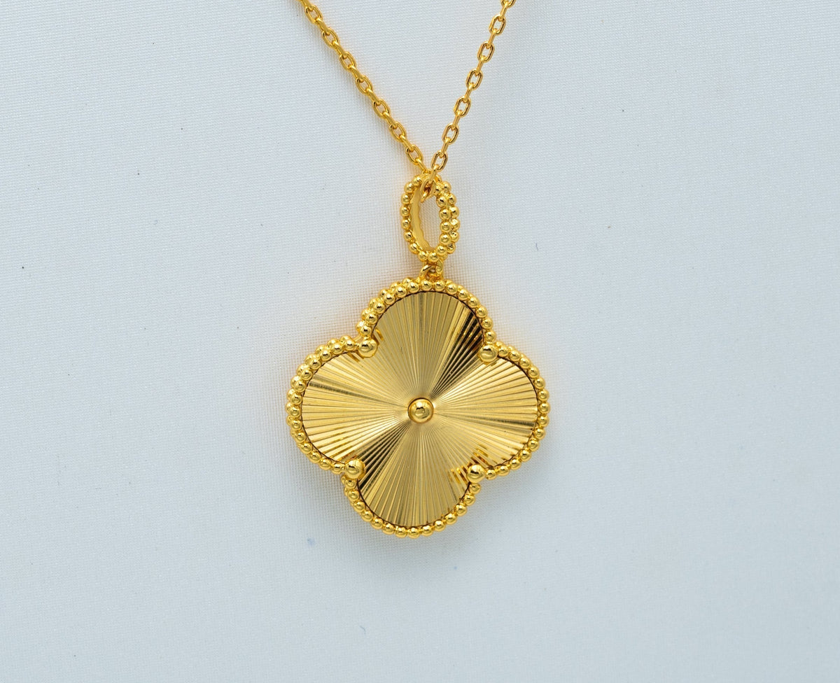 [⭐Hevara Jewelry]CLOVER 25MM PEDANT NECKLACE GOLD