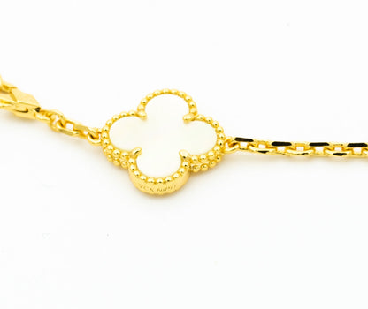 [⭐Hevara Jewelry]CLOVER BRACELET 5 MOTIFS ONYX MOP