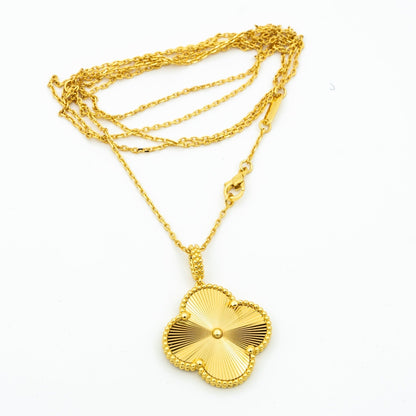 [⭐Hevara Jewelry]CLOVER 25MM PEDANT NECKLACE GOLD