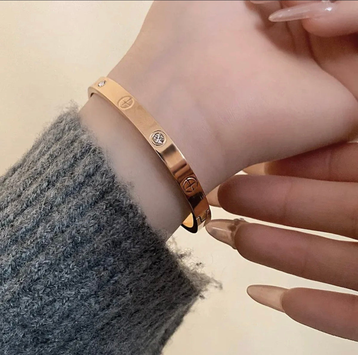 [⭐Hevara Jewelry] 2026 RAINBOW LOVE BRACELET 6.1MM  10 DIAMONDS